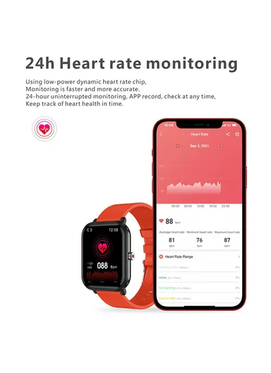 MX09 1.7 inch Bluetooth Smart Watch, Health &amp; Fitness Tracker Sport Smartwatch, Call Heart Rate Blood Pressure Monitor - Blue