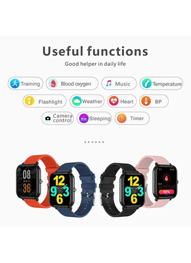MX09 1.7 inch Bluetooth Smart Watch, Health &amp; Fitness Tracker Sport Smartwatch, Call Heart Rate Blood Pressure Monitor - Blue