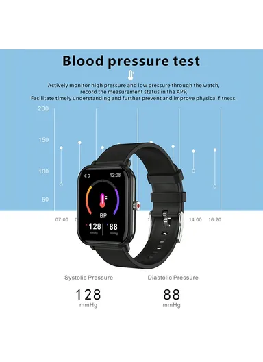 MX09 1.7 inch Bluetooth Smart Watch, Health &amp; Fitness Tracker Sport Smartwatch, Call Heart Rate Blood Pressure Monitor - Blue