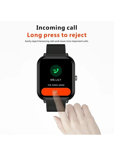 MX09 1.7 inch Bluetooth Smart Watch, Health &amp; Fitness Tracker Sport Smartwatch, Call Heart Rate Blood Pressure Monitor - Blue