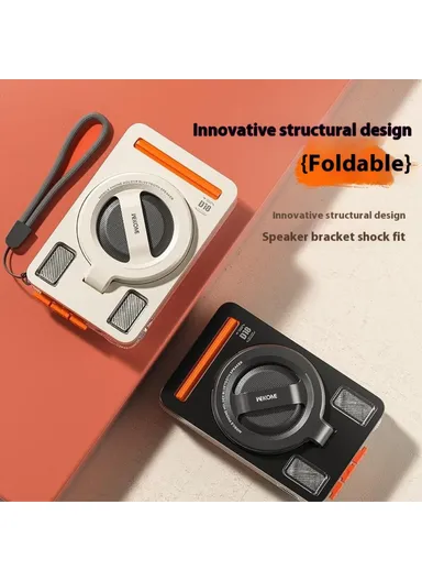 WEKOME 1500mAh 5W Bluetooth-compatible Speaker With Stand, Wireless Audio Device 45MM Driver Unit Beluga D18 - Black