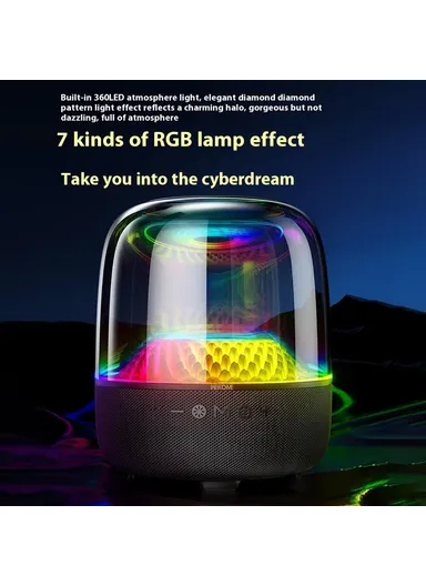 WEKOME 3600mAh 40W Desktop Bluetooth-compatible Speaker, Wireless Speaker with Dual Microphones Beluga D16 