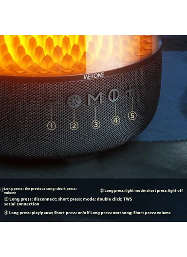 WEKOME 3600mAh 40W Desktop Bluetooth-compatible Speaker, Wireless Speaker with Dual Microphones Beluga D16 