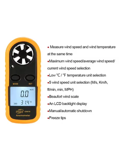 Mini 3 Pro Anemometer Drone Flight Safety Wind Speed Measuring Instrument For DJI DAWSM704
