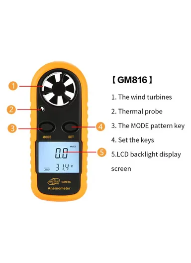 Mini 3 Pro Anemometer Drone Flight Safety Wind Speed Measuring Instrument For DJI DAWSM704