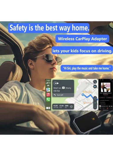 Carplay Android Auto Wired to Wireless Video Box Vehicle Smart Carplay Adapter BY960