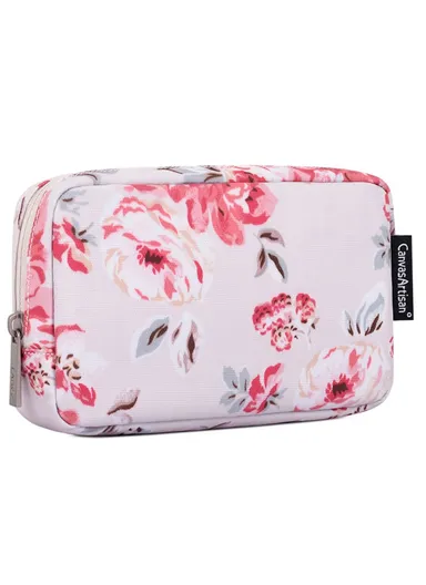 CANVASARTISAN Beautiful Flower Pattern Travel Cable Organizer Electronics Accessories Cases Storage Bag H10-S11 (L20 x W12 x H7)cm