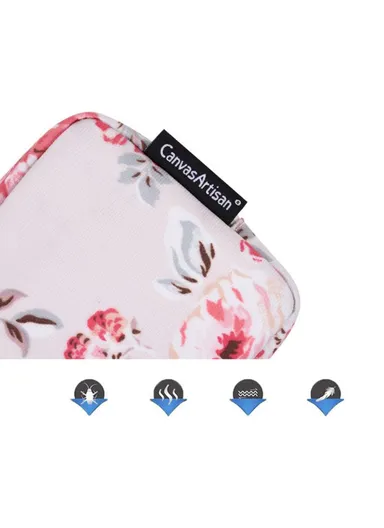 CANVASARTISAN Beautiful Flower Pattern Travel Cable Organizer Electronics Accessories Cases Storage Bag H10-S11 (L20 x W12 x H7)cm