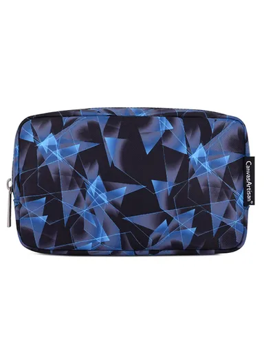 CANVASARTISAN Diamond Textured Travel Cable Organizer Electronics Accessories Cases Storage Bag H11-S11 (L20 x W12 x H7)cm - Blue