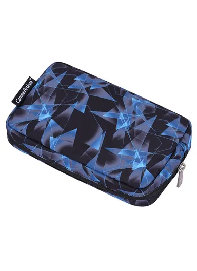 CANVASARTISAN Diamond Textured Travel Cable Organizer Electronics Accessories Cases Storage Bag H11-S11 (L20 x W12 x H7)cm - Blue