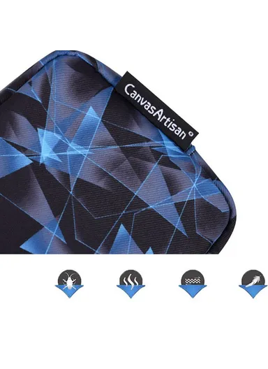 CANVASARTISAN Diamond Textured Travel Cable Organizer Electronics Accessories Cases Storage Bag H11-S11 (L20 x W12 x H7)cm - Blue