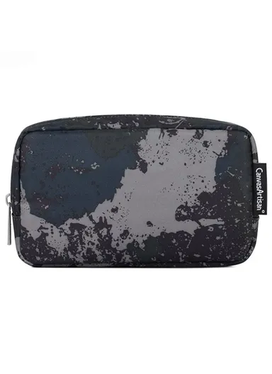 CANVASARTISAN Camouflage  Travel Cable Organizer Electronics Accessories Cases Storage Bag H7-S11 (L20 x W12 x H7)cm - Grey