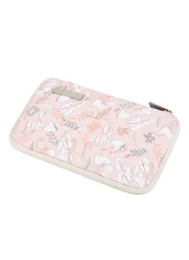 CANVASARTISAN Leaf Flower Pattern Cable Organizer Electronics Accessories Cases Storage Bag G4-S21 (L20 x W12 x H3)cm