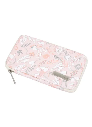 CANVASARTISAN Leaf Flower Pattern Cable Organizer Electronics Accessories Cases Storage Bag G4-S21 (L20 x W12 x H3)cm