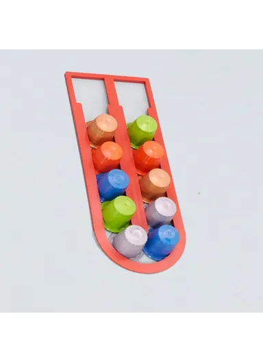 12-Pods Coffee Pod Holder for Nespresso Coffee Capsules Organizer Dispenser - Red