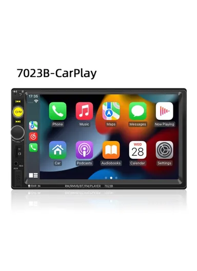 7-Inch Touch Screen Car Player, Universal Bluetooth-compatible Stereo Auto MP5 Player, Steering Wheel Control Function F7023C (L17.8 x W10.3 x H6.3)cm - Carplay