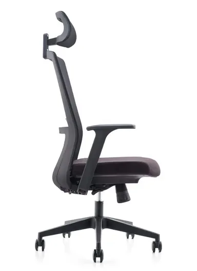 Comfortable Durable Office Chair, Desk Chair with Adjustable Lumbar Support, Swivel Wheels, Position Locking Mechanism, Adjustable Height, Adjustable Headrest, Backrest &amp; Fixed Armrest 6219A-2 (W69 x D66 x H126-116)c