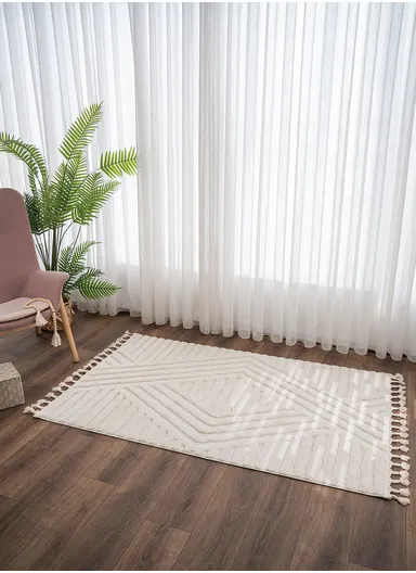 Katy Symmetry Weave 160 x 230 cm Zymta Winter Carpet - Ivory / Cream