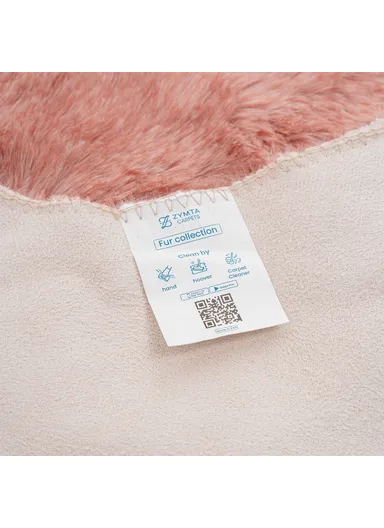 Rabbit Anti Slip Fake Fur Carpet 60 x 90 cm - Pink