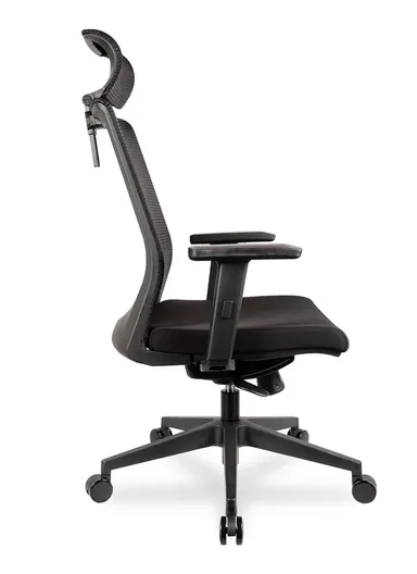 Comfortable Office Chair, Desk Chair with Adjustable Lumbar Support, Swivel Wheels, 4-Position Locking Mechanism, Adjustable Height, Adjustable Headrest, Backrest &amp; Adjustable Armrest 6042A (W70 x D73 x H115-105)cm -