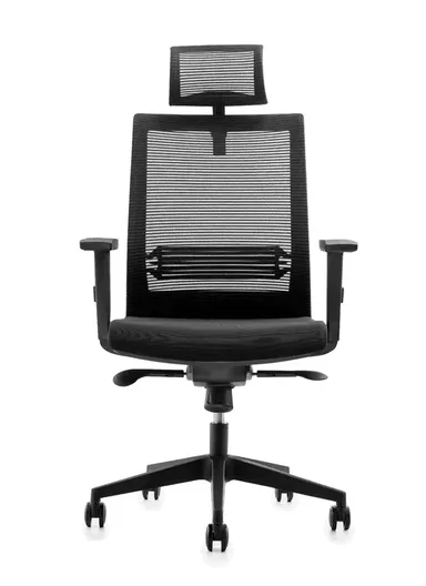 Comfortable Office Chair, Desk Chair with Adjustable Lumbar Support, Swivel Wheels, 4-Position Locking Mechanism, Adjustable Height, Adjustable Headrest, Backrest &amp; Adjustable Armrest 6042A (W70 x D73 x H115-105)cm -