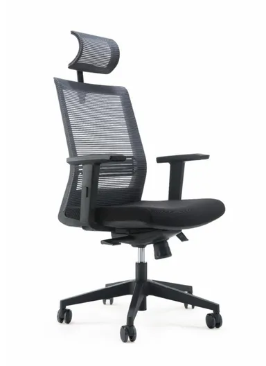 Comfortable Office Chair, Desk Chair with Adjustable Lumbar Support, Swivel Wheels, 4-Position Locking Mechanism, Adjustable Height, Adjustable Headrest, Backrest &amp; Adjustable Armrest 6042A (W70 x D73 x H115-105)cm -