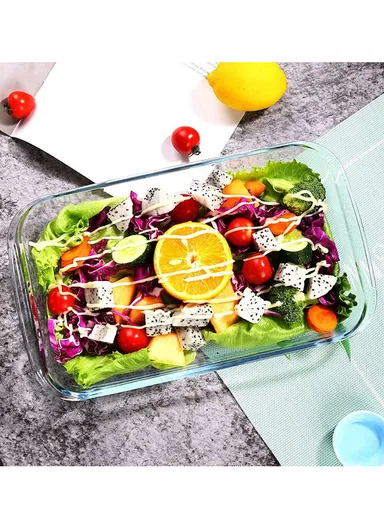 1.6L Rectangular Borosilicate Glass Baking Dish Oven-Safe CXKP (29x17x6)cm