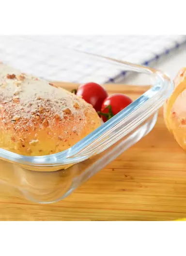 2.2L Rectangular Borosilicate Glass Baking Dish Oven-Safe CXKP (34x20x6)cm