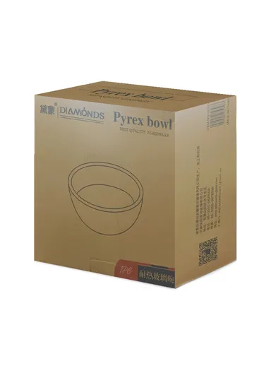 3.3L Large Borosilicate Clear Mixing Glass Bowls for Kitchen W001