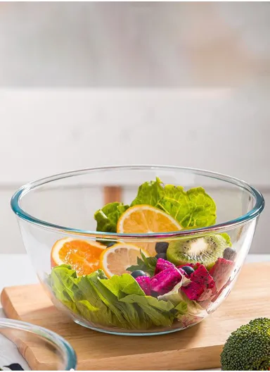 3.3L Large Borosilicate Clear Mixing Glass Bowls for Kitchen W001