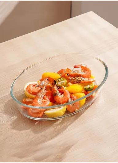 1.5L Oval Borosilicate Glass Baking Dish Oven-Safe TYKP (25x17.5x6)cm