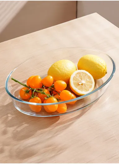 2L Oval Baking Borosilicate Glass Dish Oven-Safe TYKP (30.5x20.5x7)cm