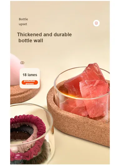 4-Glass Seasoning &amp; Food Storage Jar with Stand Holder &amp; Airtight Lids Set (D8 x H11)cm 