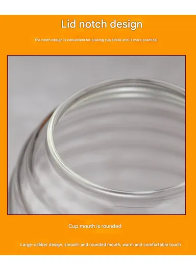 380ml Elegant Glass Honey Jar with Honey Spoon, Drip-Free Honey Serving