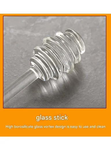 380ml Elegant Glass Honey Jar with Honey Spoon, Drip-Free Honey Serving