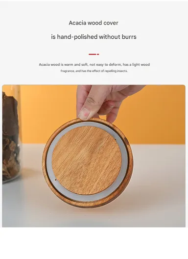 1.2L Glass Container With Lid Keeps Food Dry Fresh, Airtight &amp; Elegant (D11 x H17)cm