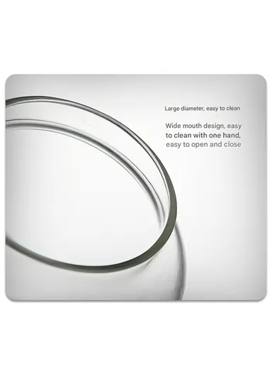 1.2L Glass Container With Lid Keeps Food Dry Fresh, Airtight &amp; Elegant (D11 x H17)cm