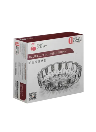 15cm Round Glass Ashtrays for Smoking Crystal Ashtray, Indoor &amp; Outdoor Decoration - Clear