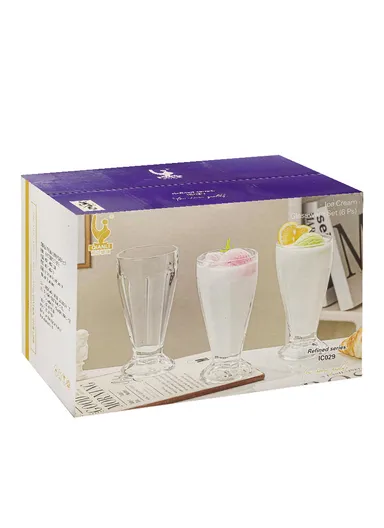 415ml 6 Pcs Glassware Drink Cups Set IC029 (D8 x H18)cm