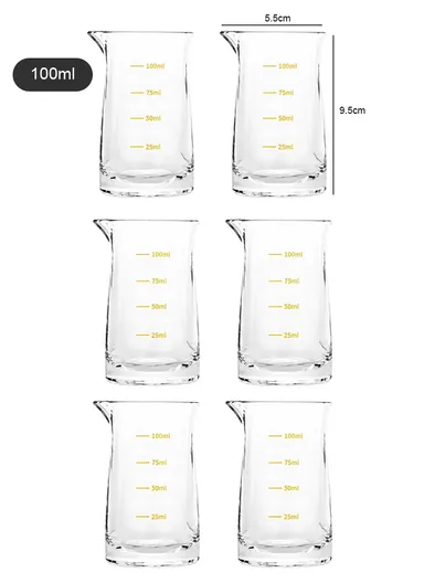 6-Pcs 100ml Kitchen Food Scale Measuring Cup Tool Set ZB91