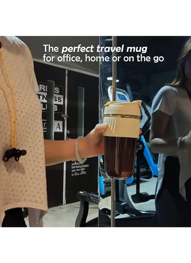 500ml Hot &amp; Cold Sport Glass Cup With Straw &amp; Lid ZB103H - Green