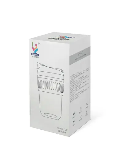 500ml Hot &amp; Cold Sport Glass Cup With Straw &amp; Lid ZB103H - Green