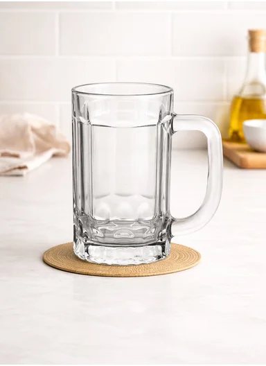 6-Pcs 345ml Elegant Hot &amp; Cold Beverages Glass Cups Set with Handle, Multi-Use Cocktail Glass Cup DM83