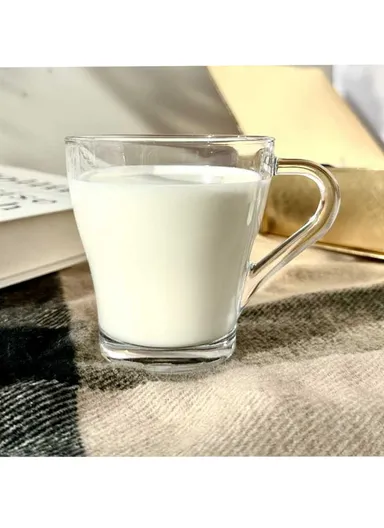 190ml 6-Pcs Glass Cup Set Heat-Resistant Glassware for Hot &amp; Cold Beverages