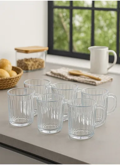 230ml 6-Pcs Tea Simple Glass Cups Set DM227