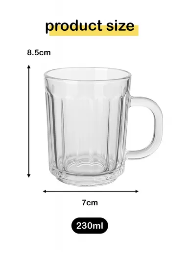 230ml 6-Pcs Tea Simple Glass Cups Set DM227