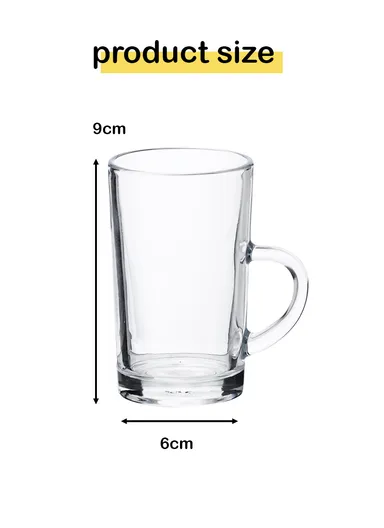 6Pcs 250ml Transparent Round Glass Cups For Hot &amp; Cold Drinks 