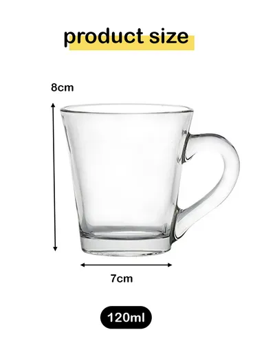 120ml 6 Pcs Elegant Set Glass Cups For Drinking Tea DM272