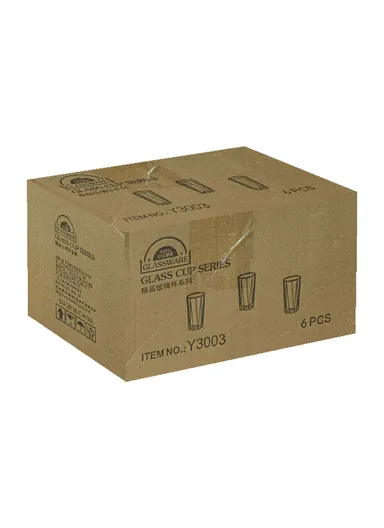 310ml 6-Pcs Elegant Design Glass Cups for All Occasions (D7 x H12.5)cm DM301