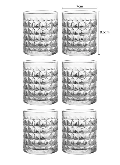 280ml 6-Pcs Elegant Luxurious Beverages Glass Cups Set DM303